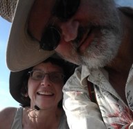 Michael and me with Sparky at the beach